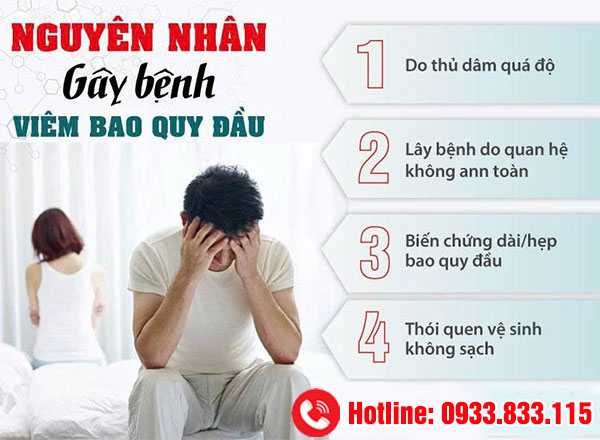 Nguyên nhân gây viêm bao quy đầu ở nam giới